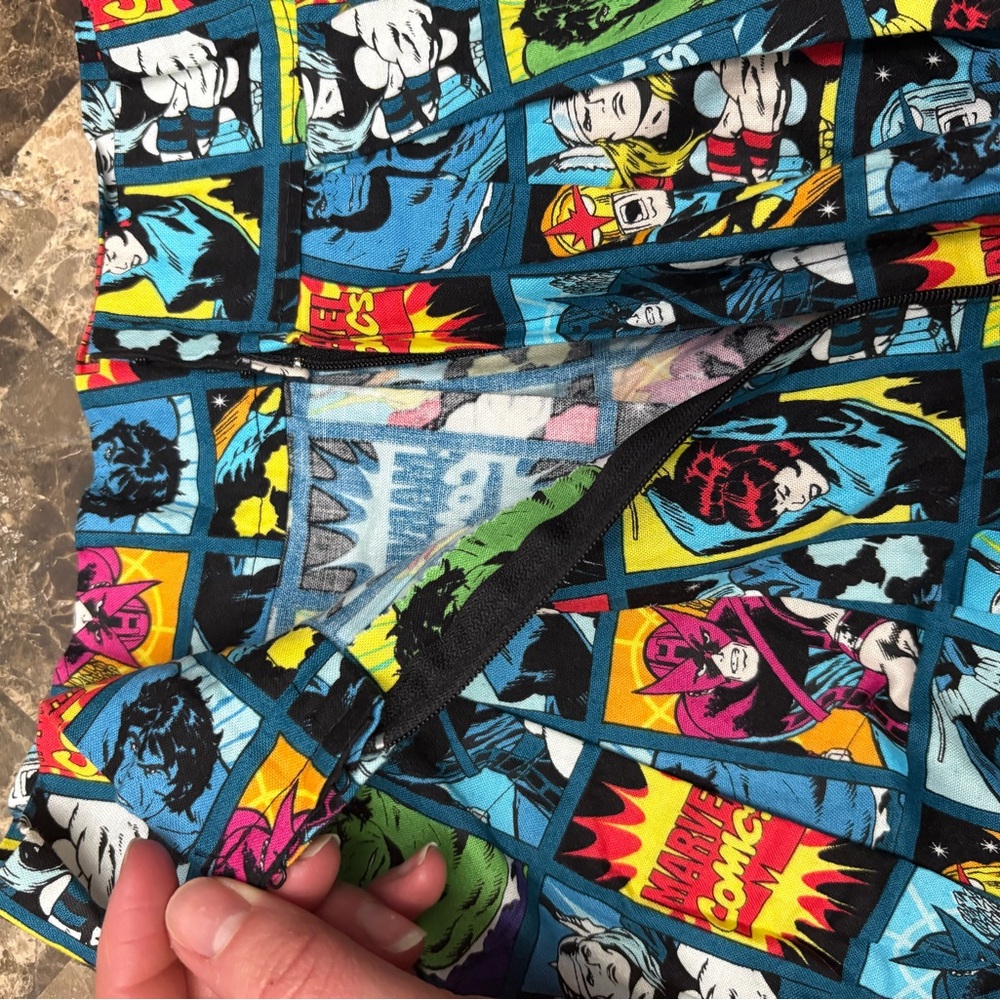 Handmade Colorful Comic Print Women's Skirt size small - Picture 7 of 7